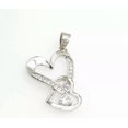thumbnail image 3 of EOEMY 925 Sterling Silver Plating Fashion Women Double Heart Lovers Jewelry Pendant, 3 of 5