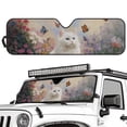 thumbnail image 2 of FUIALDOLG Persian Cat Butterfly Print Car Windshield Sun Shade Block UV Rays Universal Sun Visor Protector for Car,ORV Accordion Folding Sunshade Keep Vehicle Cool, 2 of 7
