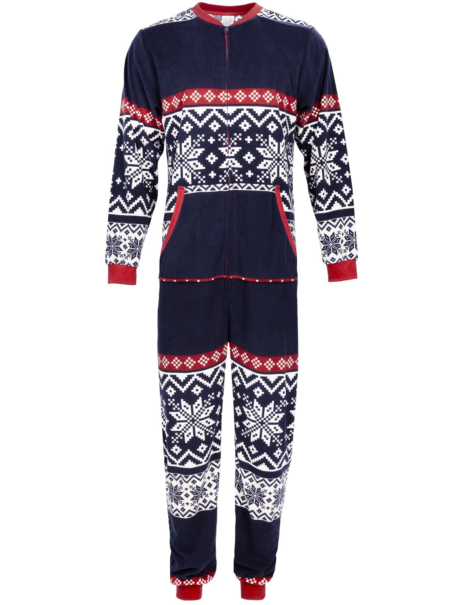 Fruit of the Loom Men's Solid Printed Pajama Union Suit, Sizes S