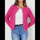 thumbnail image 5 of Cárdigan de Punto para Mujer, Informal, de Larga, con Botones, Abierto, Moderno, para Exteriores Rosa Roja L, 5 of 10