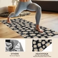 thumbnail image 4 of Black Daisy Flower Pattern Hot Yoga Mat Towel Non Slip for Hot Yoga - Quick-Drying Yoga Mat Cover with 4 Corner Pockets with Travel Bag - Hot Yoga Towel Non Slip 74"x26", 4 of 6