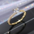 thumbnail image 4 of PERITANG Elegant Engagement Proposal For Women Gift for Wife Lightweight Shiny Cubic Zirconia CZ Ring Ideal Jewelry Gift Comes in Elegant Box, 4 of 8