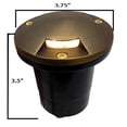 thumbnail image 3 of 12V Composite In Ground Pathway Well Light w/ Tri-Directional "Mushroom" Cover Black Black, 3 of 3