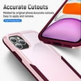 thumbnail image 3 of for iPhone 11 Pro Max Case, Phone Case Heavy Duty 2 in 1 Full Body Rugged Shockproof Hybrid Hard PC Soft TPU Bumper Drop Protective Girls Women Boy Men Covers for iPhone 11 Pro Max, Pink+Rose, 3 of 7