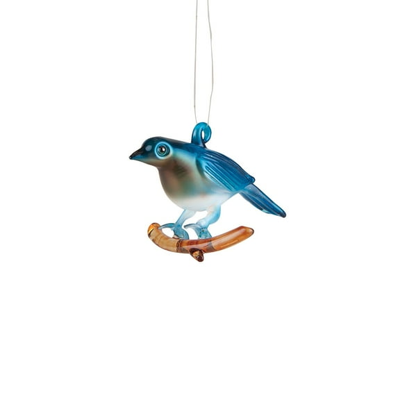 Bluebird Glass Christmas Tree Ornament