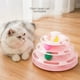 thumbnail image 2 of Juguete giratorio de cuatro capas para gatos, juguete para gatos, plato de juego, pelota, juguete para gatitos, suministros para mascotas, 2 of 4