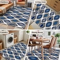 thumbnail image 5 of Navy Blue Black Geometric Area Rugs 3'x5', Washable Small Throw Rugs for Living Room Bedroom, Abstract Art Diamond Modern Indoor Outdoor Rug Non-Slip Low Pile Carpet Runner Reversible Floor Mats, 5 of 8