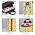 thumbnail image 3 of Yiaed Yellow White Plaid Sunflower Print Lightweight Backpack Travel Backpacks Hiking Daypack for Women Men, 3 of 5