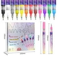 thumbnail image 6 of 12 Colors Nail Art Pens Set, DIY Nail Art Markers for Gel Nails, 3D Nail Polish Pen, Graffiti Dotting Point Liner Pens, For Art Drawing Painting Liner Manicure Tools, 6 of 9