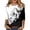 29#Black, variant on 3/4 Length Sleeve Shirts for Women Floral Business Shirts Tops Blouses Tops Loose Fit T-Shirts