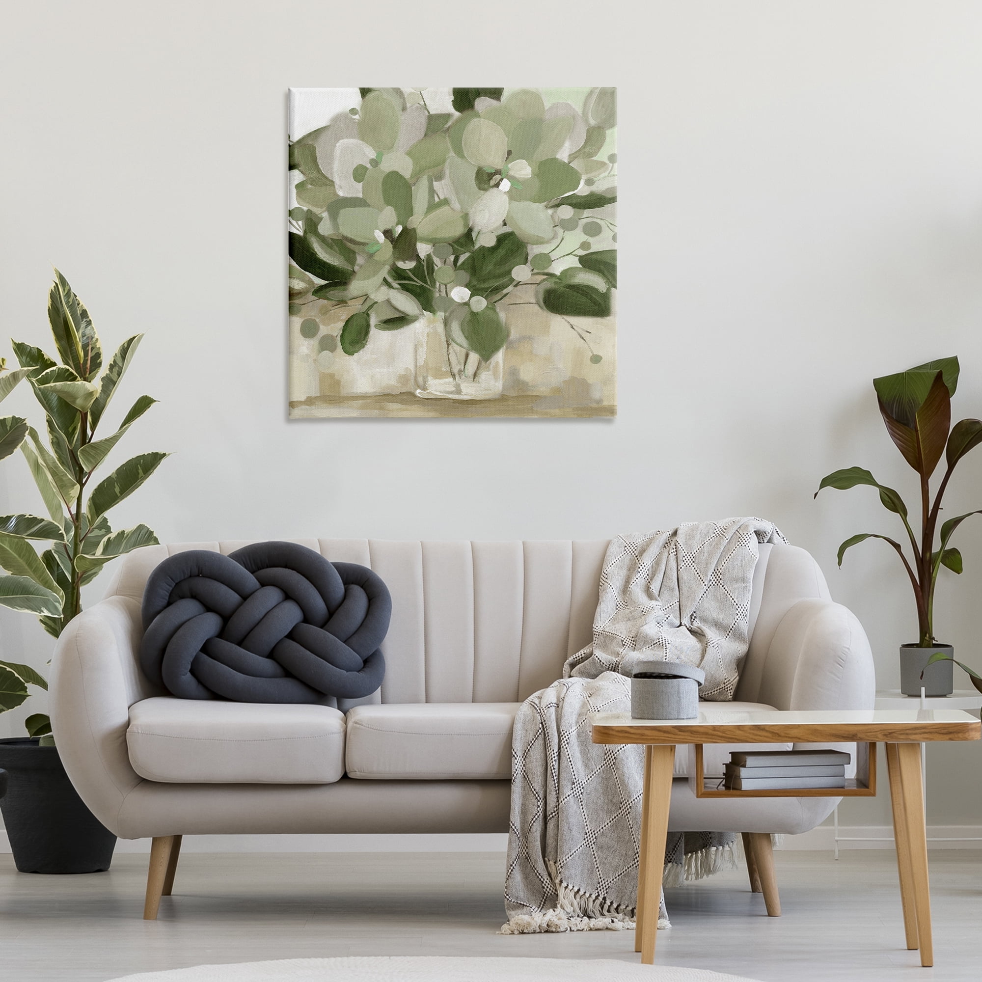 Stupell Industries Green Toned Bouquet Abstract Painting Wrapped Canvas Canvas Art Print Wall Art, 30 x 30