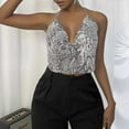 thumbnail image 6 of Glisme Tank Tops For Women Metallic Sequin Top For Party Nightclub And Music Festival Design Versatile Light Gray Top, 6 of 6