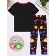 thumbnail image 3 of QEFJNO 3-12Y Kid Boys Astronaut Pajamas Little Big Boys Sleepwear Short Sleeves and Pants 2 Pieces Summer Pjs Set, 3 of 12