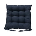 thumbnail image 2 of Ruiboury Linen Seat Cushion Square Replacement Solid Color Nonslip Unfading Home Armchair Computer Chair Pad Accessories Dark Blue, 2 of 6