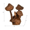 thumbnail image 3 of Sculpture Wood Mushroom-Inspired Design 13" Brown for Home Office Bedroom Living Room Decor, 3 of 10