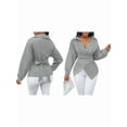 thumbnail image 3 of Summer Tops for Women Trendy Striped Button Front Long Sleeve Blouse Black XXL, 3 of 6