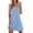 Light Blue, variant on Ekouaer Nightgowns for Women Sleeveless Sleep Shirt Tank Night Gown V Neck Chemise Pleated Night Shirt Soft Sleep Dress Floral Purple Navy S