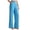 style-01 Sky Blue, variant on Gubotare Palazzo Pants for Women Women's Cotton Linen Summer Palazzo Pants Wide Leg Beach Trousers with Pockets (Sky Blue,XL)