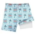 thumbnail image 4 of Gubotare Swimsuits for Teens Boys Swim Trunks with Compression Liner with Pockets Bathing Suit (Mint Green,Size 10-13 Years), 4 of 4