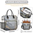 thumbnail image 5 of Grey and Gold Marble Pattern Insulated Leakproof Lunch Box for Women, Large Lunch Bag for Tween Teen Adult, Loncheras Para Mujer for Work Beach Travel Picnic Camping, 5 of 6
