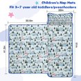 thumbnail image 5 of Light Blue Christmas House and Tree Pattern Toddler Nap Mats for Kids Preschool,51"x22" Sleeping Mat Bag or Kids,Toddler Sleeping Bag,Toddler Nap Mat or Daycare, 5 of 6