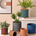 thumbnail image 3 of CCOCC Ceramic Planter,Artisan Handcrafted Process Ceramic Pots for Plants,Stylish Textured Ceramic Glazed Planter,Red, 3 of 4