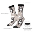 thumbnail image 4 of Fuzoiu Cartoon Bear Brown Print Athletic Crew Socks for Men & Women,Casual Crew Socks,Above Ankle Crew Socks for Business, Casual, 4 of 6
