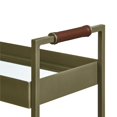 Novogratz Stella Bar Cart, Brass finish, leather