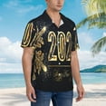 thumbnail image 3 of Disketp Hawaiian Shirts For Men,Happy New Year 2024 Print Mens Casual Short Sleeve Button Down Shirts Beach Shirt, 3 of 7