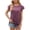 Wine, variant on WREESH Women's Summer Cap Sleeve Tank Top Solid Color Round Neck with Fashion Print Green