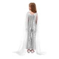 thumbnail image 2 of CHICTRY Kids Girls Sequins One Piece Party Jumpsuits with Tulle Cloak Flower Wedding Prom Dress White 16, 2 of 6