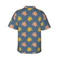 thumbnail image 3 of Daiia Cute Turtle Hawaiian Shirt for Men Gentle Cotton Regular Short Sleeve Casual-Large, 3 of 9