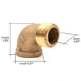 thumbnail image 6 of Thrifco 5317040 3/8 Inch 90 Brass St Elbow, 6 of 6