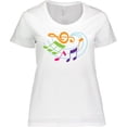thumbnail image 3 of Inktastic Music Notes Musical Gift Women's Plus Size T-Shirt, 3 of 5