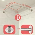 thumbnail image 2 of jifeng Tringle de Douche Réglable en Forme de L pour Usage Domestique Espace Privé Mur, 2 of 8