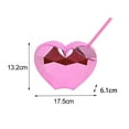 thumbnail image 6 of Ludlz 600ml Children Straw Cup Electroplating Love Heart Large Capacity Leak-proof Portable Drinking Plastic Cup Kids Indoor Outdoor Straw Water Bottle Birthday Gift, 6 of 8