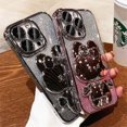 thumbnail image 2 of Folding Rabbit Mirror Bracket Case For Xiaomi Redmi Note 11 12 Pro Plus Turbo 12S 11S 10S 9S 10 9 Mi POCO X5 X3 NFC M4 Pro Cover, 2 of 6