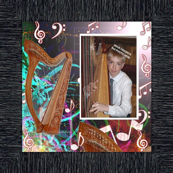 Harp, Concert Band Personalized Picture Frame,, 10X10 3519