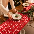 thumbnail image 3 of Christmas Peppermint Candy Embroidered Table Runner 72 x 13 Inch, Sweet Holiday Tablecloth for Festive Party and Kitchen Dining Table Decor, 3 of 4