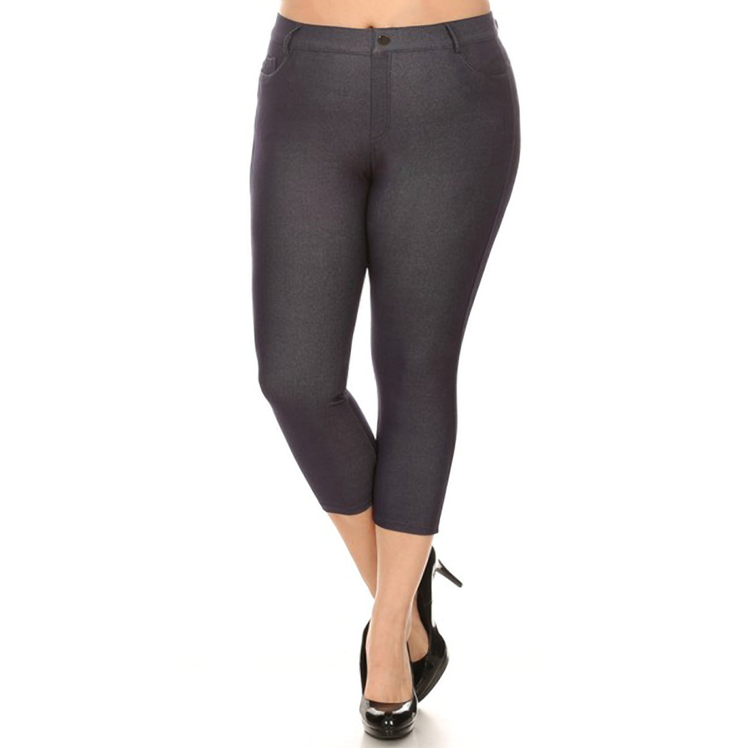 walmart plus size capri jeggings