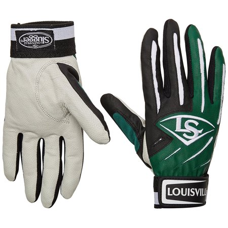BG Series 5 Batting Glove, Dark Green, Small, Embossed goatskin palm for best grip By Louisville Slugger from (Best Looking Baseball Gloves)