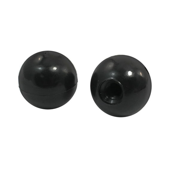 Unique Bargains 2 in One 8mm Thread Diameter 30mm Dia Plastic Ball Knob Handle Black
