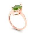 thumbnail image 2 of Solitaire Engagement Ring for Women - 2.5ct Natural Peridot in 14K Rose Gold Promise Ring, 2 of 6