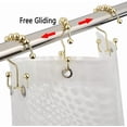thumbnail image 6 of Cribun Double Shower Curtain Hooks and Liners Gold, 6 of 6