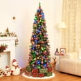 thumbnail image 2 of Árbol de Navidad Homde Lápiz de 2,1 m con luces Y nieve Decoración navideña, 2 of 7
