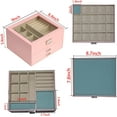 thumbnail image 4 of BOOVO Clear Lid Jewelry Box,3 Layers Jewelry Organizer Large Multi-Functional Jewelry Storage Box with 2 Drawers,Jewelry Display Case of Rings Earrings Necklace Bracelets for Women Girls (Pink), 4 of 16