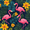 Yellow Floral Flamingo, variant on FORMRS Boys Pajama Pants with Pockets Size 6-8Y Kids Lounge Sleep Bottoms, Pink Floral Flamingo