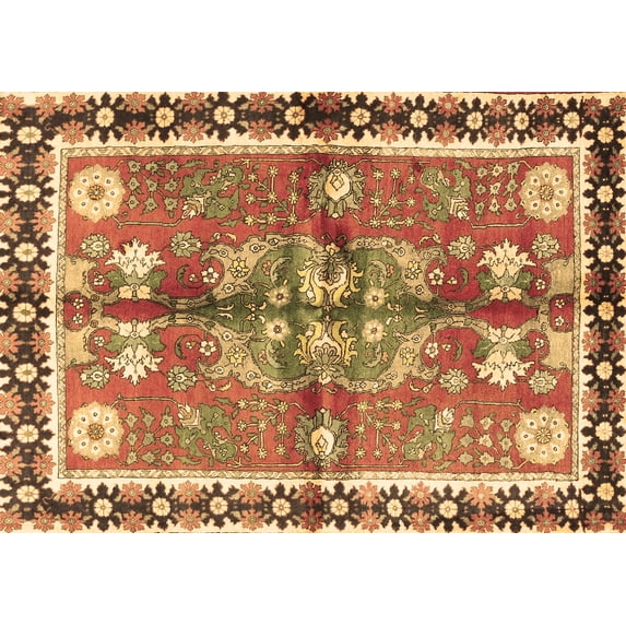 Ahgly Company Indoor Rectangle Persian Brown Traditional Area Rugs, 5' x 8'