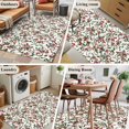 thumbnail image 5 of 3'x5' Area Rugs, Christmas Berry Indoor Outdoor Area Rug for Living Room Bedroom, Xmas Botanical Watercolor Green Red Washable Bathroom Rugs Kitchen Floor Carpet Mats Home Decor Aesthetic, 5 of 8