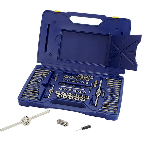 76-Piece IRWIN Tools 26376 Machine Screw, Fractional, Metric, & Pipe Tap & Die Super Set